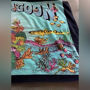 Vintage Disney typhoon Lagoon Graphic Beach Towel - Aqua, Black